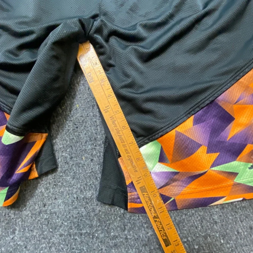 Jordan Basketball Shorts L Large Mens Black Orange Geometric Print Jumpman‎ Mesh